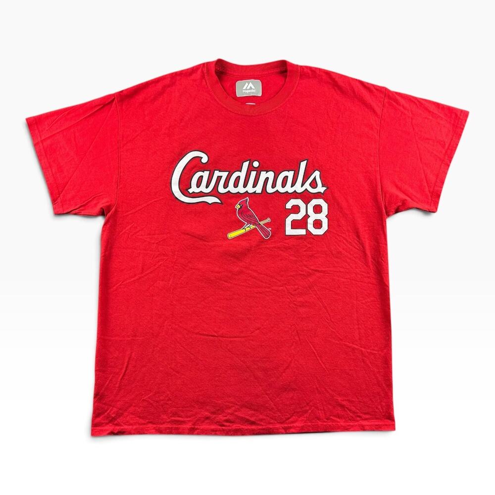 St. Louis Cardinals Shirt Men's XL Red MLB Baseball Arenado 28 Majestic Tee